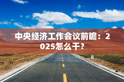 中央经济工作会议前瞻：2025怎么干？