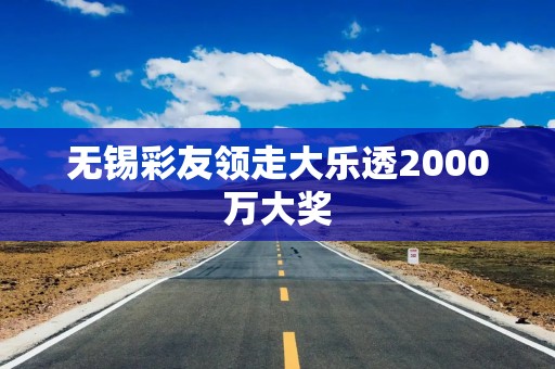 无锡彩友领走大乐透2000万大奖