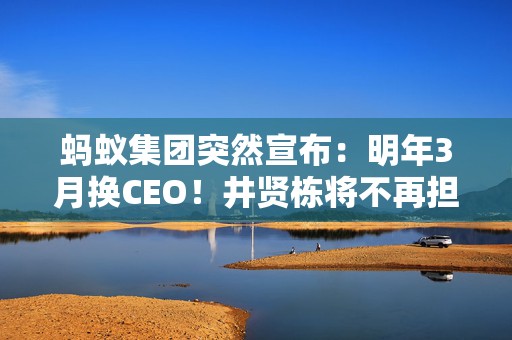 蚂蚁集团突然宣布：明年3月换CEO！井贤栋将不再担任，接任者是他