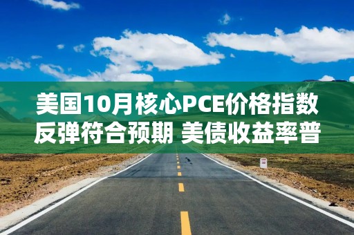 美国10月核心PCE价格指数反弹符合预期 美债收益率普跌