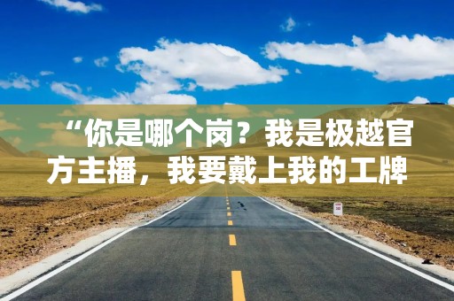 “你是哪个岗？我是极越官方主播，我要戴上我的工牌！”“我与极越共存亡！”