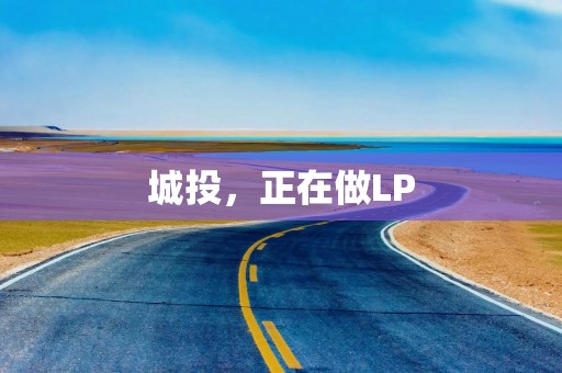 城投，正在做LP