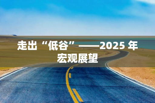 走出“低谷”——2025 年宏观展望