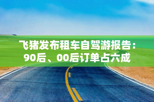 飞猪发布租车自驾游报告：90后、00后订单占六成