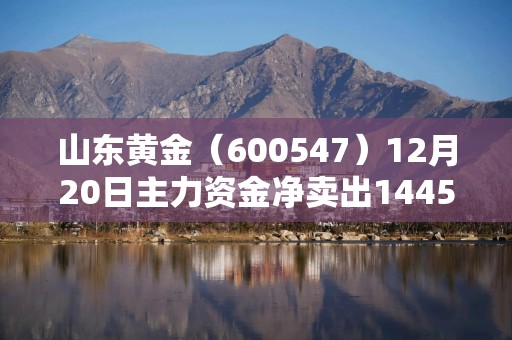 山东黄金（600547）12月20日主力资金净卖出1445.66万元