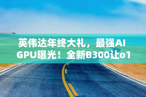 英伟达年终大礼，最强AI GPU曝光！全新B300让o1/o3推理性能上天算力爆表