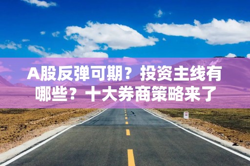 A股反弹可期？投资主线有哪些？十大券商策略来了