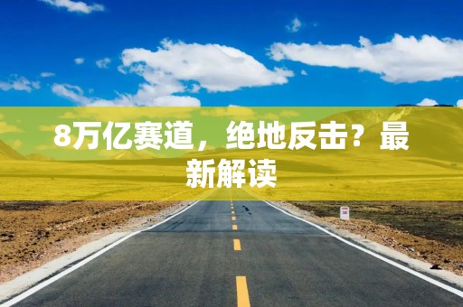 8万亿赛道，绝地反击？最新解读