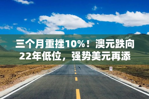 三个月重挫10%！澳元跌向22年低位，强势美元再添“受害者”