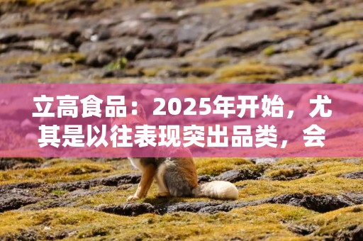 立高食品：2025年开始，尤其是以往表现突出品类，会投入更多资源，加大市场渗透