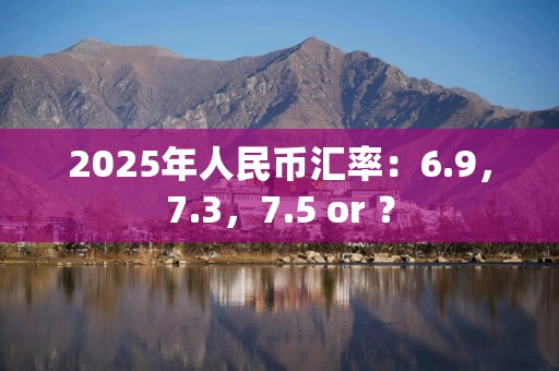 2025年人民币汇率：6.9，7.3，7.5 or ？