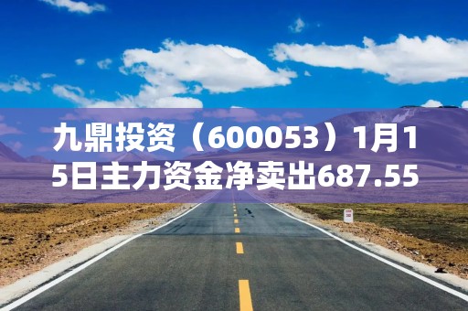 九鼎投资（600053）1月15日主力资金净卖出687.55万元