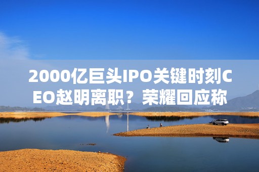 2000亿巨头IPO关键时刻CEO赵明离职？荣耀回应称消息不实，国内市场份额已掉至第五