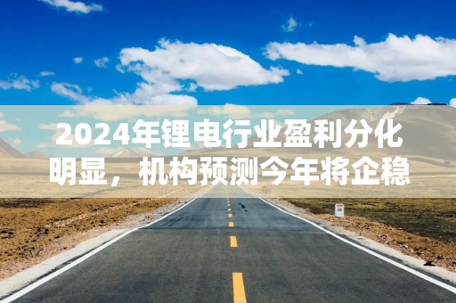 2024年锂电行业盈利分化明显，机构预测今年将企稳回升