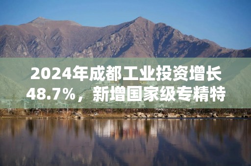 2024年成都工业投资增长48.7%，新增国家级专精特新“小巨人”企业68家