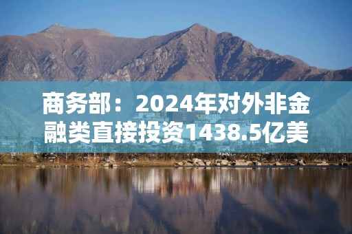 商务部：2024年对外非金融类直接投资1438.5亿美元，较上年增长10.5%