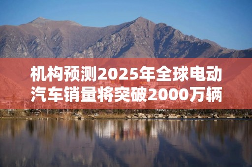 机构预测2025年全球电动汽车销量将突破2000万辆，中国继续主导市场