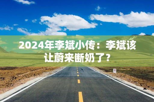 2024年李斌小传：李斌该让蔚来断奶了？