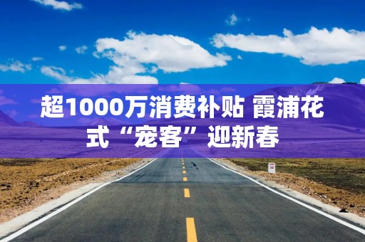 超1000万消费补贴 霞浦花式“宠客”迎新春