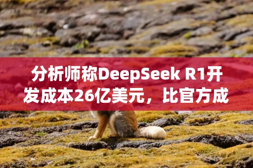 分析师称DeepSeek R1开发成本26亿美元，比官方成本高出467倍