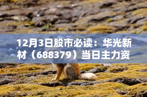 12月3日股市必读：华光新材（688379）当日主力资金净流入343.34万元，占总成交额6.3%