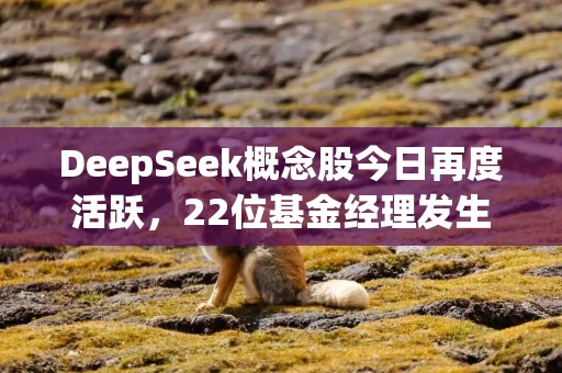 DeepSeek概念股今日再度活跃，22位基金经理发生任职变动