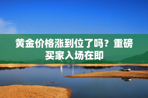 黄金价格涨到位了吗？重磅买家入场在即