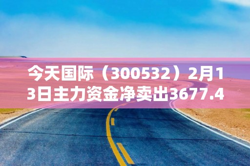 今天国际（300532）2月13日主力资金净卖出3677.45万元