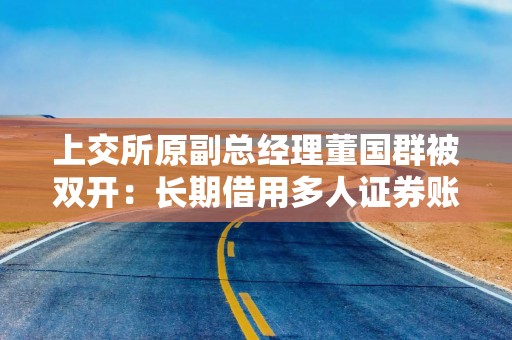 上交所原副总经理董国群被双开：长期借用多人证券账户炒股，违规入股多家拟上市企业