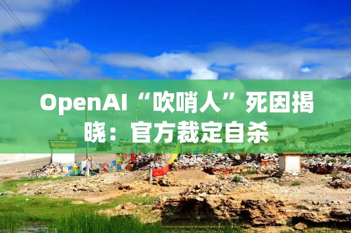 OpenAI“吹哨人”死因揭晓：官方裁定自杀