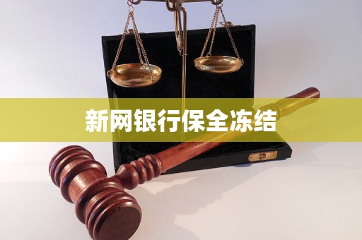 新网银行保全冻结