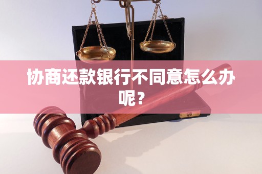 协商还款银行不同意怎么办呢？