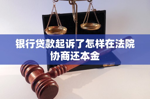 银行贷款起诉了怎样在法院协商还本金