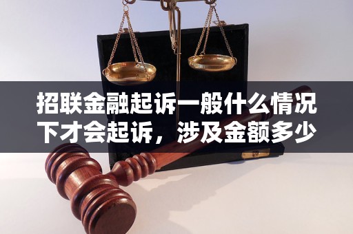 招联金融起诉一般什么情况下才会起诉，涉及金额多少？