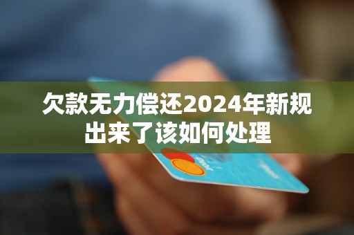 欠款无力偿还2024年新规出来了该如何处理