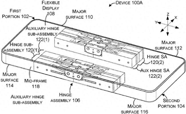 微软新铰链专利曝光：曾探索可折叠翻盖智能手机设计