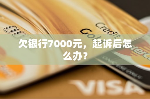 欠银行7000元，起诉后怎么办？